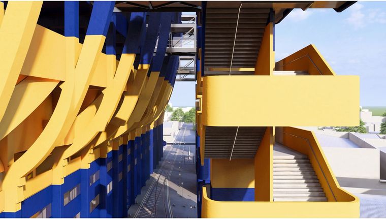 Así son las torres con ascensores y escaleras que quiere construir Boca. Así son las torres con ascensores y escaleras que quiere construir Boca.