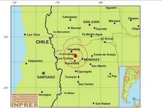 temblo en mendoza: datos y mapa del epicentro
