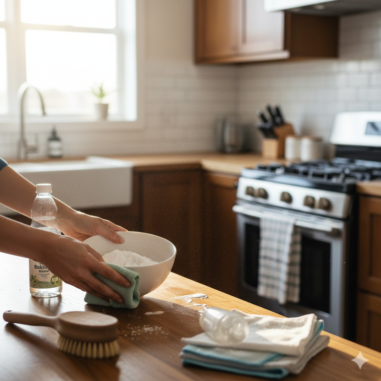 Adiós a la suciedad en la cocina. Fuente: IA Gemini.