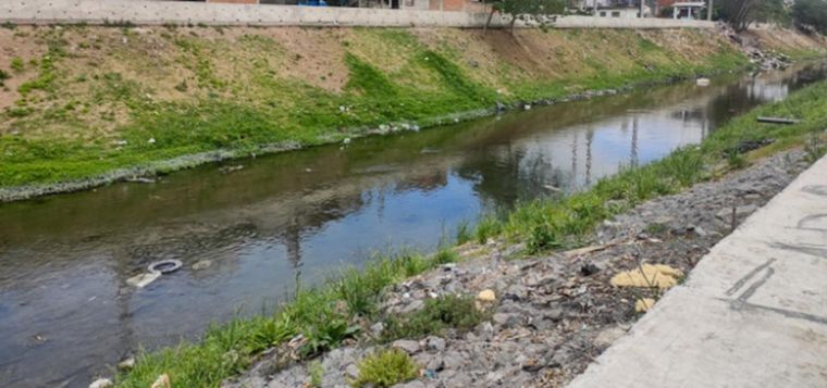 El arroyo donde desapareció el joven en medio de la tormenta. Foto: Gobierno de la Provincia de Buenos Aires
