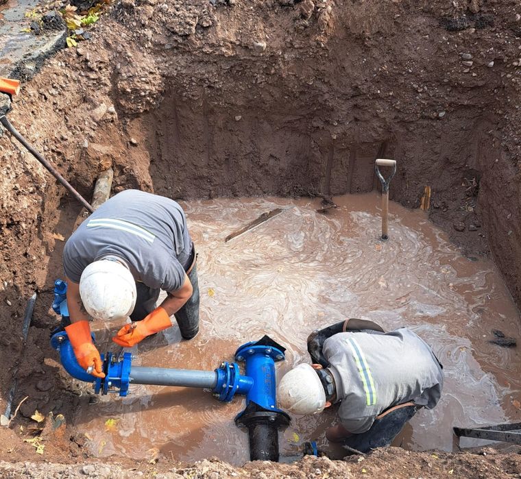 La obra incluirá el recambio complreto de red de agua Foto: Aysam