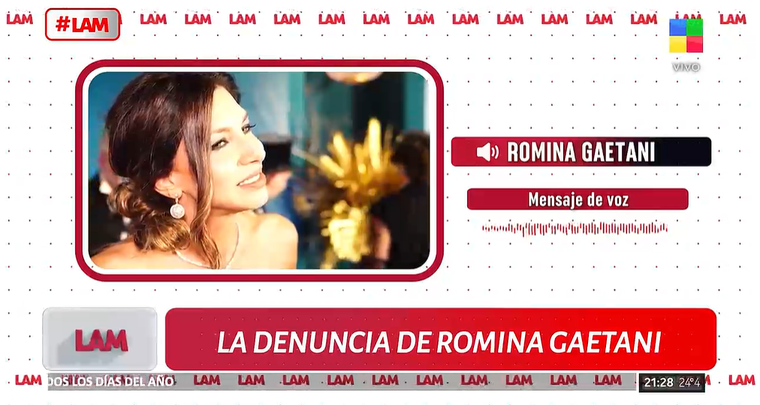 Romina Gaetani habló por primera vez. Romina Gaetani habló por primera vez. 
