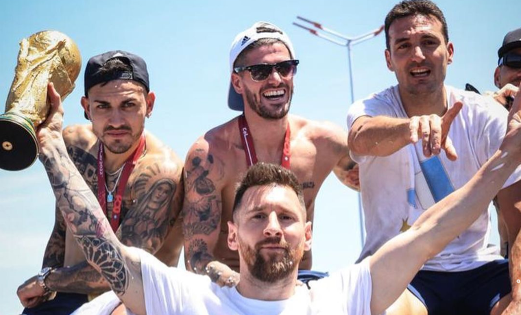 La Selección Argentina ganó la Copa del Mundo en diciembre de 2022 Foto: Instagram @leomessi