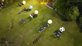 La ceremonia de apertura del torneo que terminó con un apuñalado este viernes en Maipú.  La ceremonia de apertura del torneo que terminó con un apuñalado este viernes en Maipú.