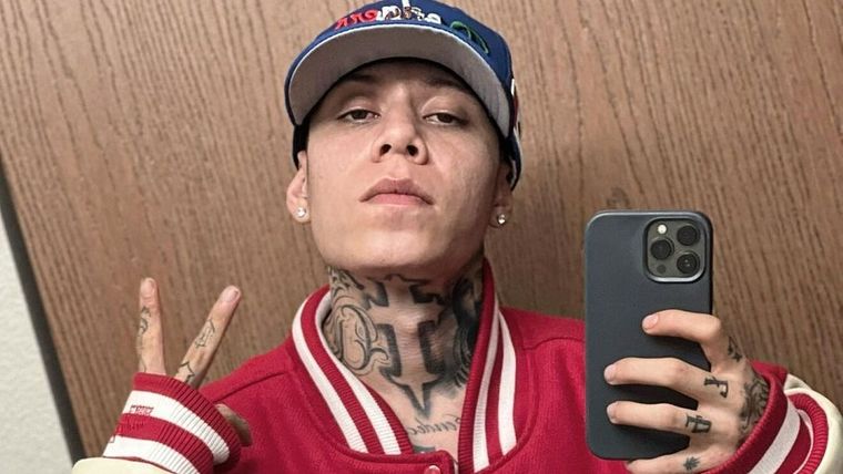 SANTA FE KLAN El nombre real del rapero es Ángel Jair Quezada Jasso Foto: ARCHIVO