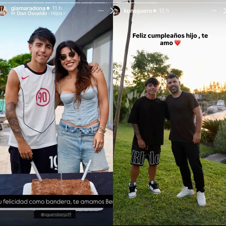 El Kun Agüero acompañó a Benja en su día especial, demostrando la buena onda con su ex. El Kun Agüero acompañó a Benja en su día especial, demostrando la buena onda con su ex.