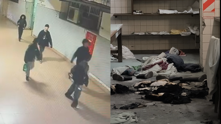 El grupo infiltrado quedó capturado en las imágenes registradas por las cámaras de seguridad del Hospital de Clínicas.