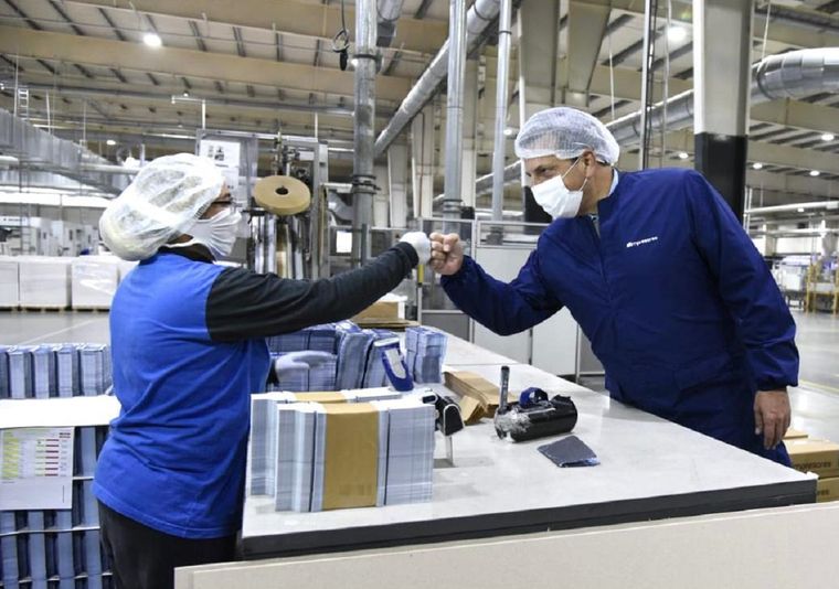 Massa visitó un emprendimiento y habló de los planes sociales. Foto: Prensa Massa