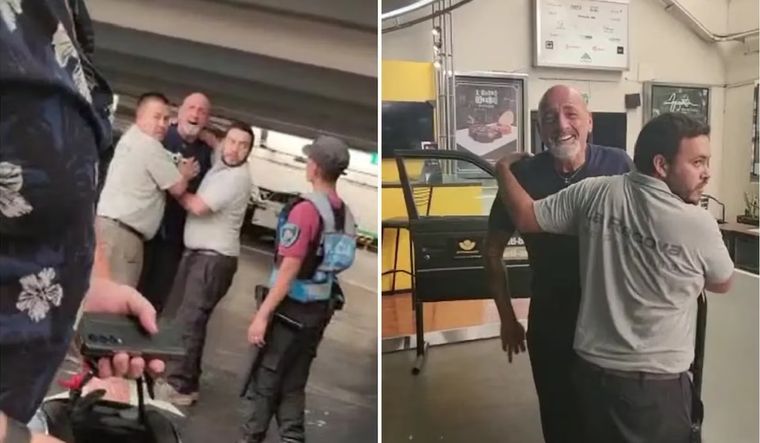 El hecho se produjo a la salida de un restaurante