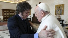 Javier Milei en su encuentro con el Papa Francisco Foto: EFE
