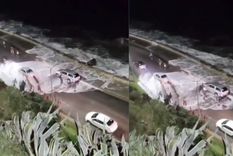 Los vecinos marplatenses registraron la crecida del mar Foto: X