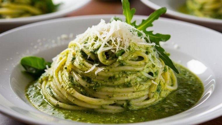 Receta detallada para que prepares una pasta al pesto que te hará lucir.