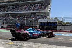 Franco Colapinto durante la FP3 en Barcelona.