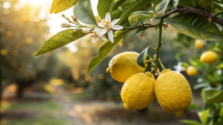 El azahar del limonero anuncia la llegada de frutos y llena de aroma el jardín. Foto: Shutterstock