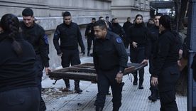 Aumentaron las fuerzas de seguridad en Tribunales. Aumentaron las fuerzas de seguridad en Tribunales.
