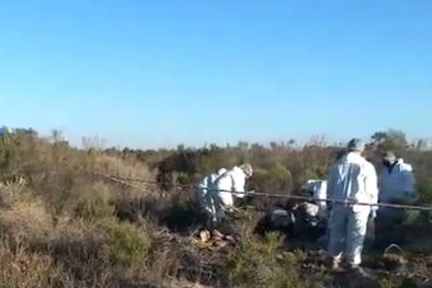 MDZol | El sitio Este es el terreno en el que se encontró el cuerpo. Imagen: Min. de Seguridad.