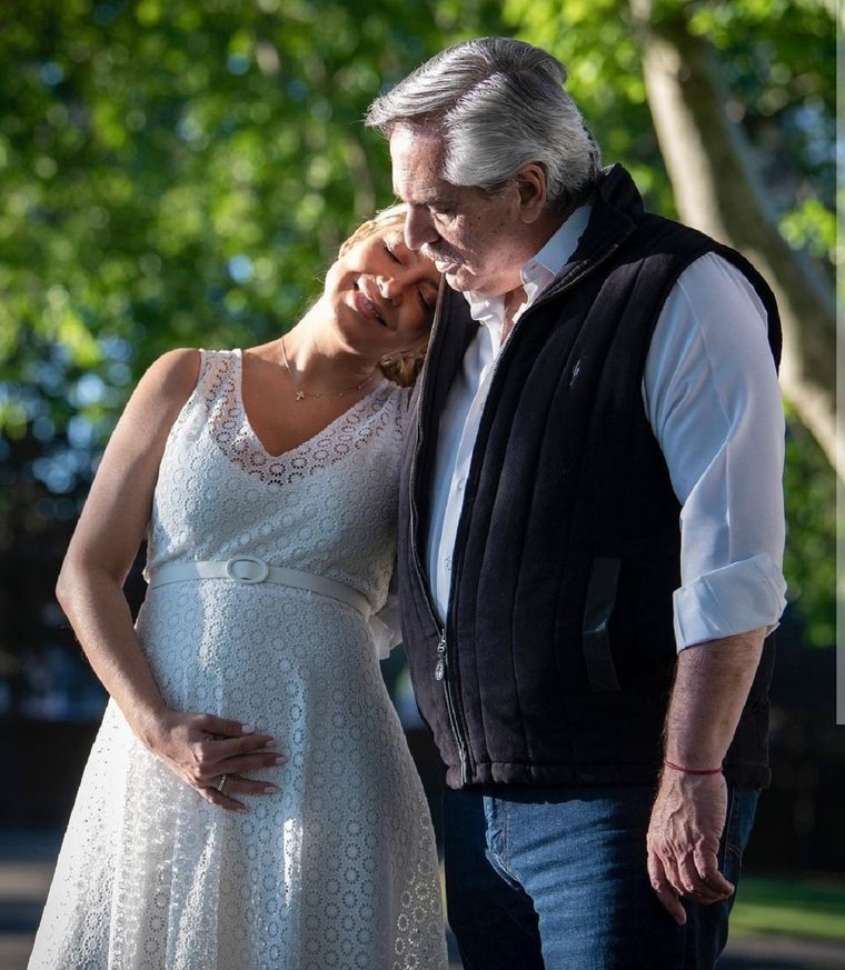 Alberto Fernández, nuevamente papá mientras sus allegados se ilusionan con el alumbramiento también del albertismo. Foto: Instagram Fabiola Yañez