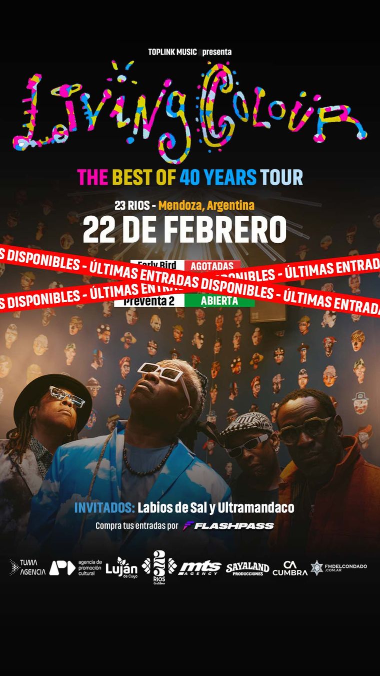 Living Colour en Mendoza, un domingo con grandes espectáculos. Living Colour en Mendoza, un domingo con grandes espectáculos.