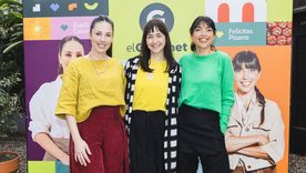 Estefi Colombo, Ximena Sáenz y Felicitas Pizarro en la presentación de la nueva programación de El Gourmet.