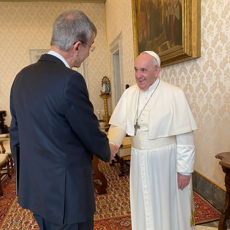 Nelson Castro y el papa Francisco se reunieron en 2019 en el Vaticano.