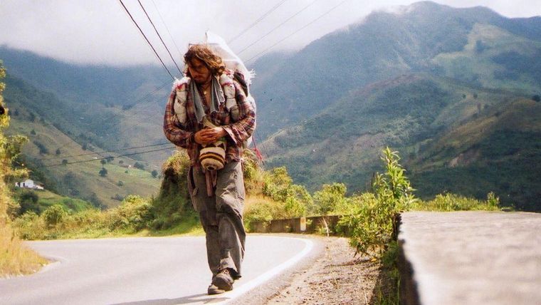 Karl en Colombia en 2001, cuando llevaba tres años en su viaje de regreso a casa.