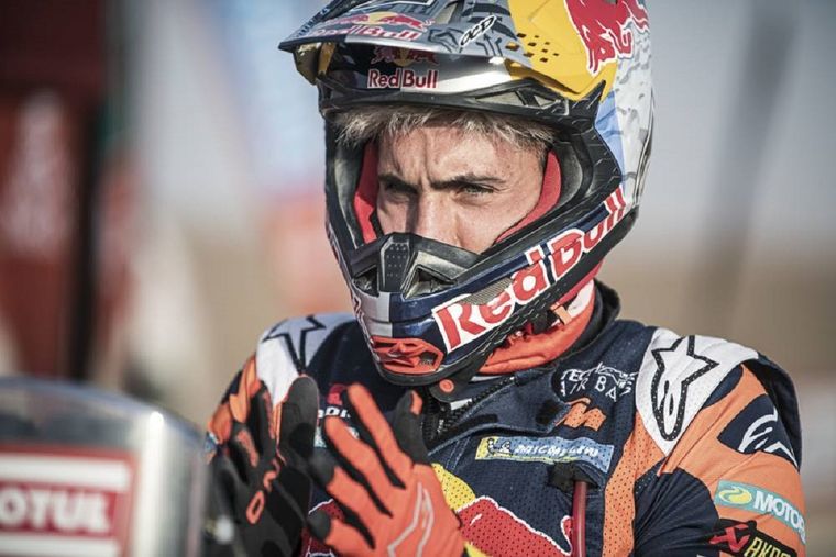 Kevin no baja la guardia e irá por todo mañana. Foto: @dakar
