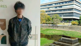 En las redes sociales, comenzó a circular la imagen del joven detenido por el abuso a las dos estudiantes. En las redes sociales, comenzó a circular la imagen del joven detenido por el abuso a las dos estudiantes.