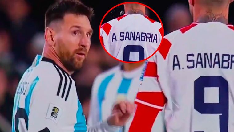 Messi y Sanabria, un cruce picante en la victoria de la Selección argentina