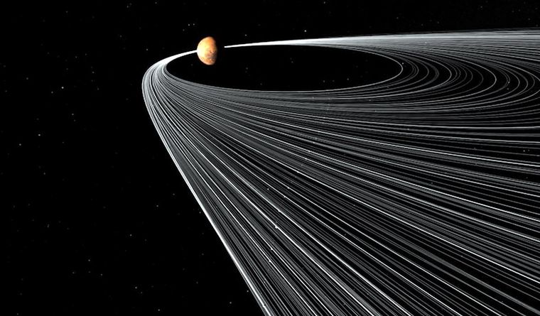 En muchos escenarios simulados, sobreviven fragmentos de asteroides que chocan en órbita y forman lunas. Foto: Dpa.