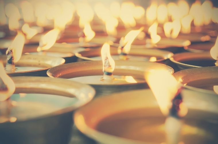 velas Los ángeles tren luz celestial. Foto: Fuente: Shutterstock