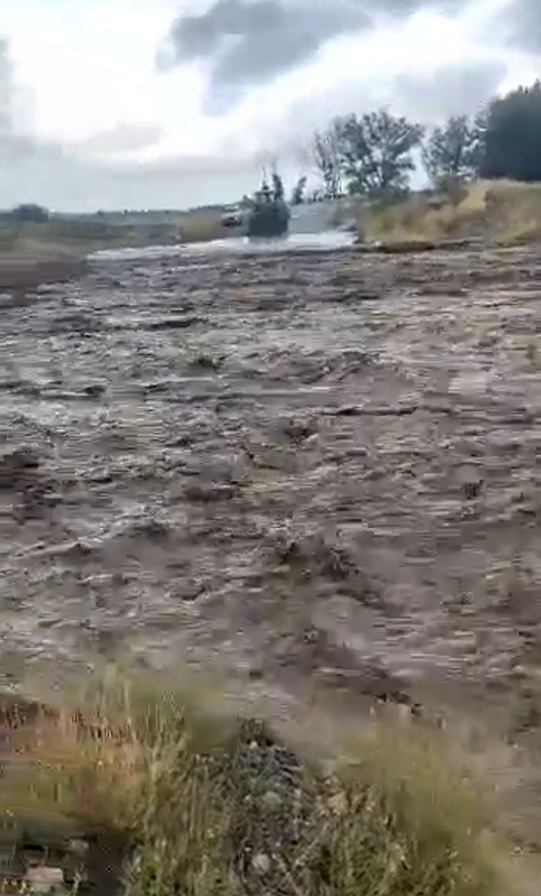 Un fuerte temporal afecto a Potrerillos. Foto: Captura de video