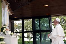 Papa Francisco Virgen de Fátima El papa Francisco ya estuvo en Fátima. Foto: Efe.