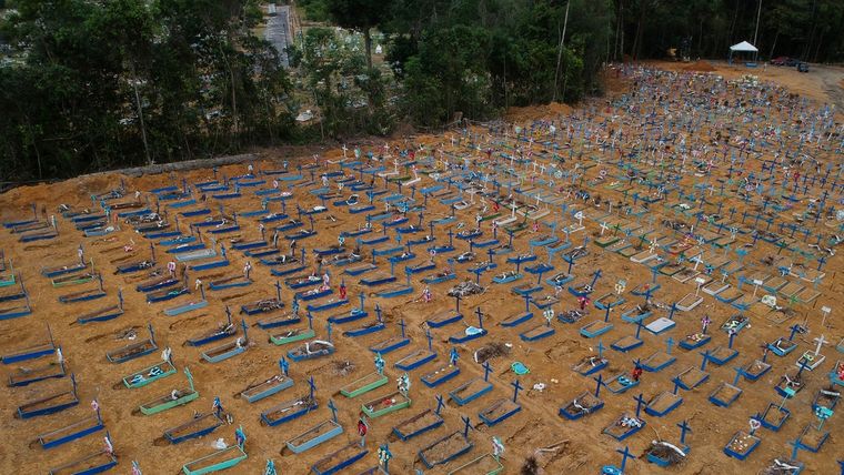 Una vista del cementerio Parque Taruma durante el brote de la enfermedad del coronavirus, en Manaos, Brasil, 26 de mayo de 2020.