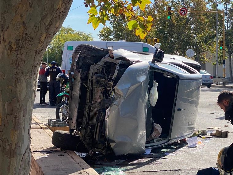 La camioneta se llevó la peor parte en el siniestro vial Foto: Gentileza Rubén Carletto