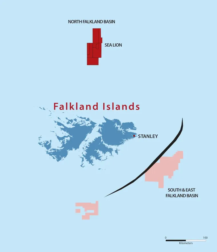 Rockhopper es el mayor propietario de terrenos en las Islas Malvinas, con participaciones en la Cuenca Norte de las Malvinas y en la Cuenca Sur y Este de las Malvinas.