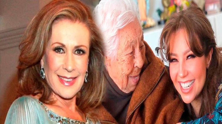Thalía está inconsolable y pide a todos oraciones por el delicado estado de salud de su abuela