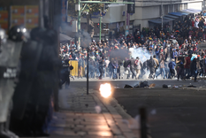Se registraron enfrentamientos entre policías y manifestantes en La Paz, Bolivia.