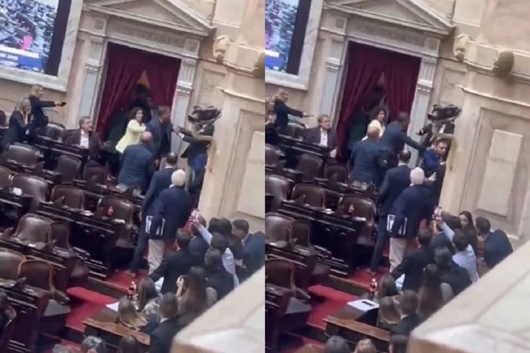 Escándalo en el Congreso Foto: Captura