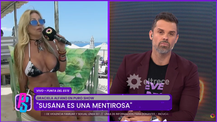 Graciela Alfano destrozó a Susana. Graciela Alfano destrozó a Susana.