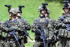 Polonia llevó uniformados a Ucrania. Foto: Baltics. Polonia llevó uniformados a Ucrania. Foto: Baltics.