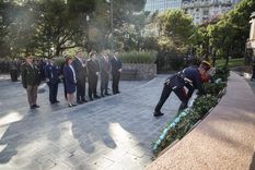 Jorge Macri y Javier Milei se reencontraron en la Plaza San Martín. Foto: Prensa Ciudad de Buenos Aires