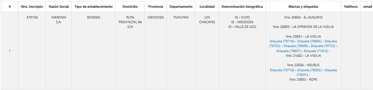 El registro del INV donde figuran las marcas asociadas a un dirigente de la AFA que es mano derecha de Tapia y Toviggino. El registro del INV donde figuran las marcas asociadas a un dirigente de la AFA que es mano derecha de Tapia y Toviggino.