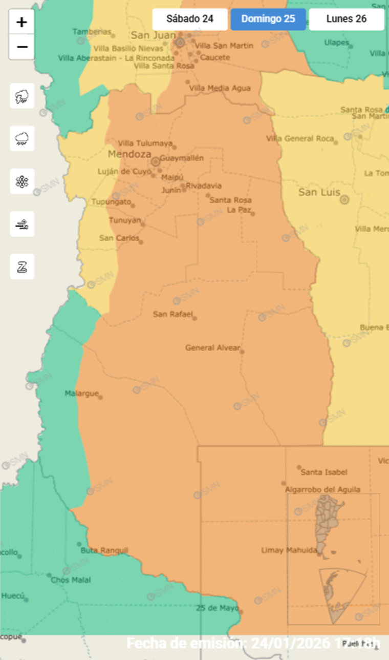 El Gran Mendoza será una de las zonas más afectadas por las lluvias intensas y el granizo durante la tarde. El Gran Mendoza será una de las zonas más afectadas por las lluvias intensas y el granizo durante la tarde.