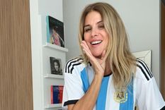 Flavia Palmiero apoya a la Selección dos looks para la final del domingo Foto: Instagram Flavia Palmiero apoya a la Selección dos looks para la final del domingo Foto: Instagram