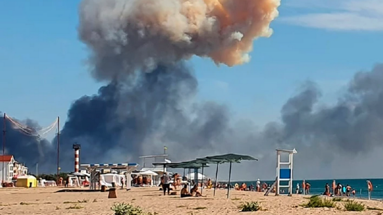 Uno de los atentados en Crimea. Foto: Ap.