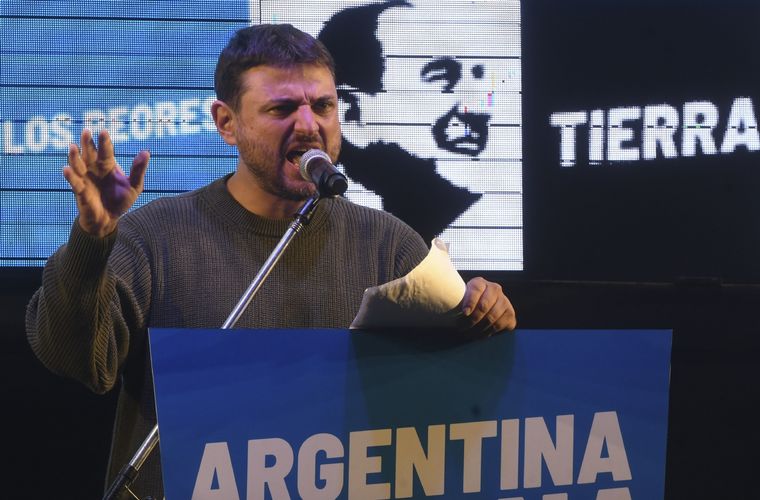 Juan Grabois sigue su campaña electoral con un acto junto a Evo Morales, para hablar de litio, recurso estratégico en Latinoamérica. Foto: Télam