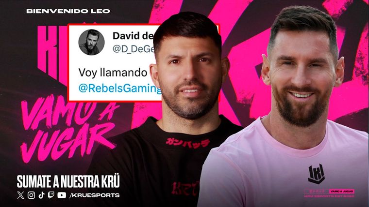 De Gea le respondió a Agüero por su anuncio con Messi en su equipo de esports Foto: KRÜ Esports