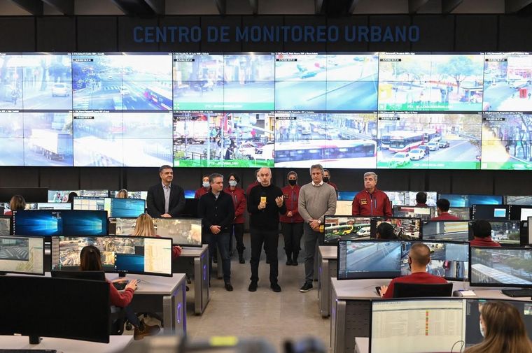 Horacio Rodríguez Larreta realizó el anuncio en el Centro de Monitoreo Urbano de Chacarita.