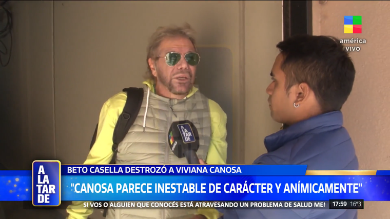 Beto Casella fulminó a Viviana Canosa. Foto: captura de pantalla TV/ América TV. Beto Casella fulminó a Viviana Canosa. Foto: captura de pantalla TV/ América TV. 