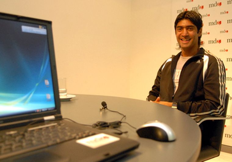 Olmedo visitó la redacción de MDZ. Foto: Nacho Gaffuri / MDZ